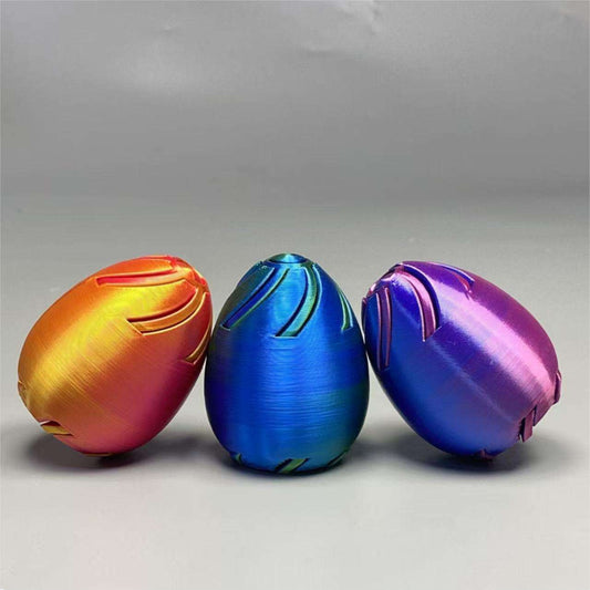 Unique decompression egg 3D printed spiral push-pull fun toy