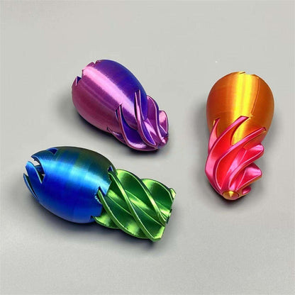 Unique decompression egg 3D printed spiral push-pull fun toy