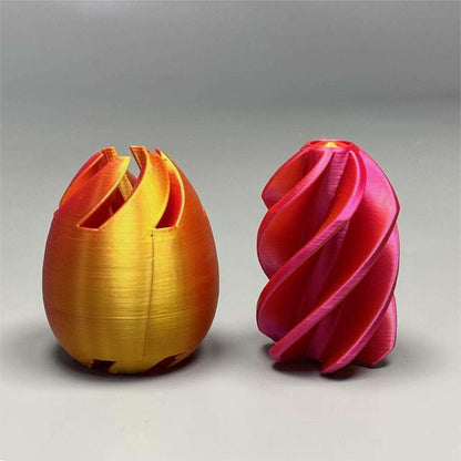 Unique decompression egg 3D printed spiral push-pull fun toy